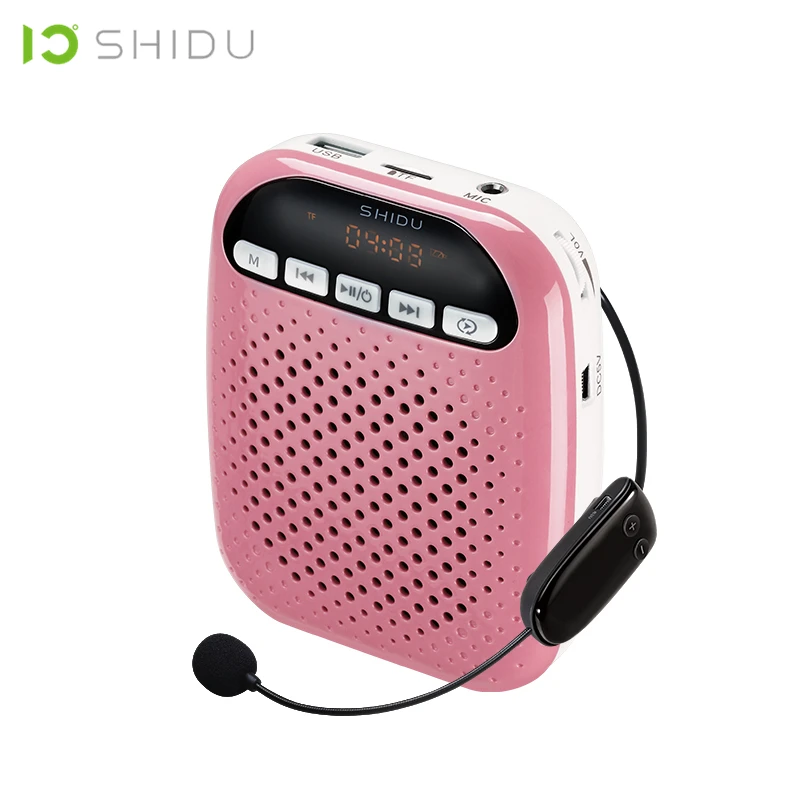 SHIDU S718 беспроводной портативный усилитель звука громкий динамик UHF мини аудио USB