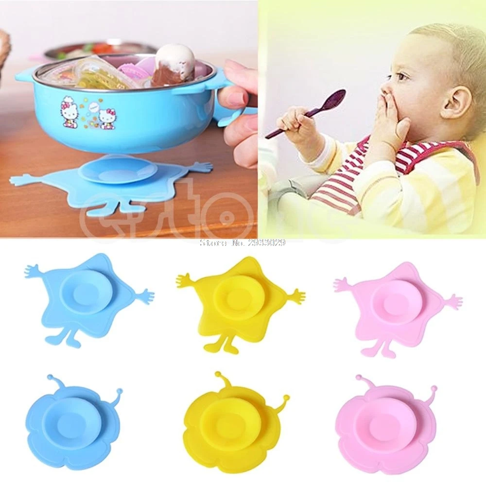 Child Tableware Non slip Bowl Suction Pad font b Baby b font Plate kids Bowl Magic