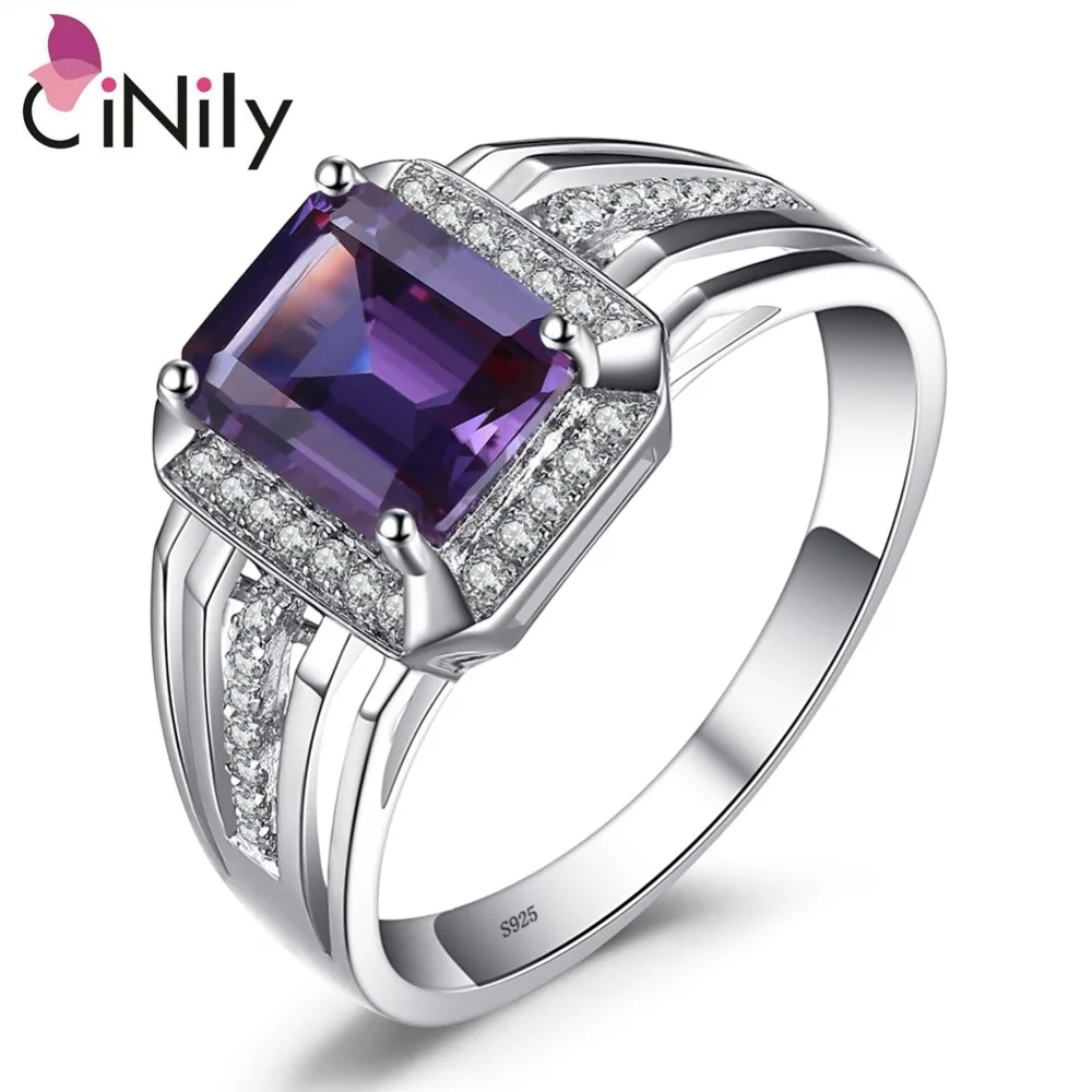 Cinily Authentic Solid 925 Sterling Sliver Created Amethyst Cubic Zirconia Fine Jewelry For Mens Ring Size 7 8 Sr011 huismerk kopen in de aanbieding Cinily Authentic Solid 925 Sterling Sliver Created Amethyst Cubic Zirconia Fine Jewelry For Mens Ring Size 7 8 Sr011 huismerk kopen in de aanbieding
