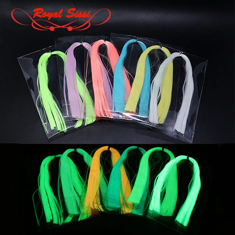 

Royal Sissi hot 6colors for choose luminescent minnow fiber fly tying material Luminescent fibers night fly fishing trouts flies