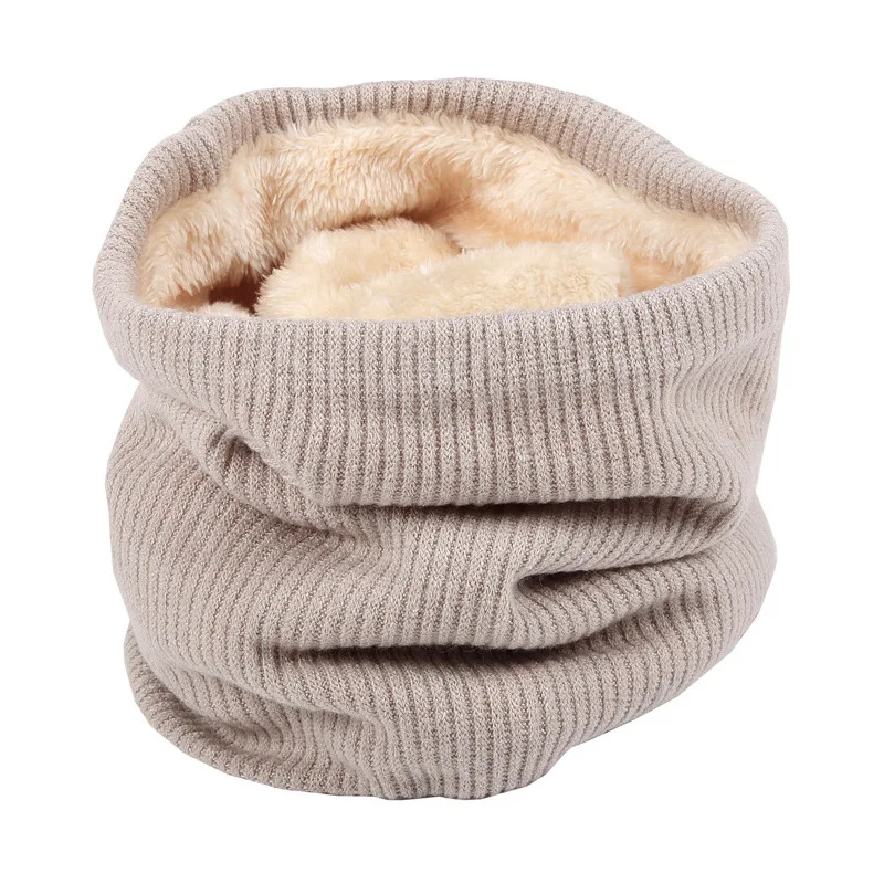 

Unisex Winter Infinity Scarf with Faux Fur knit Neck Warmer Chunky Soft Thick Circle Loop Scarves for Woman Man AA10076