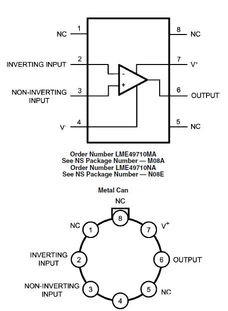 LME49710NA один операционный усилитель США пластиковая линия 8 pin hifi аудио LME49710 IC чип op amp