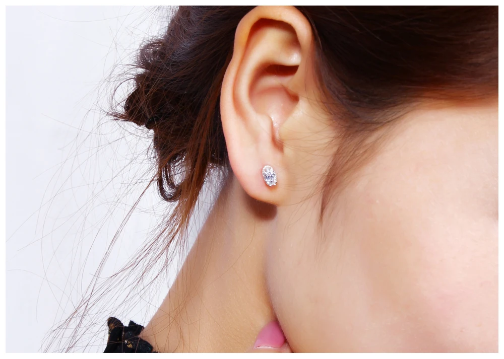 Oval stud earrings (3)