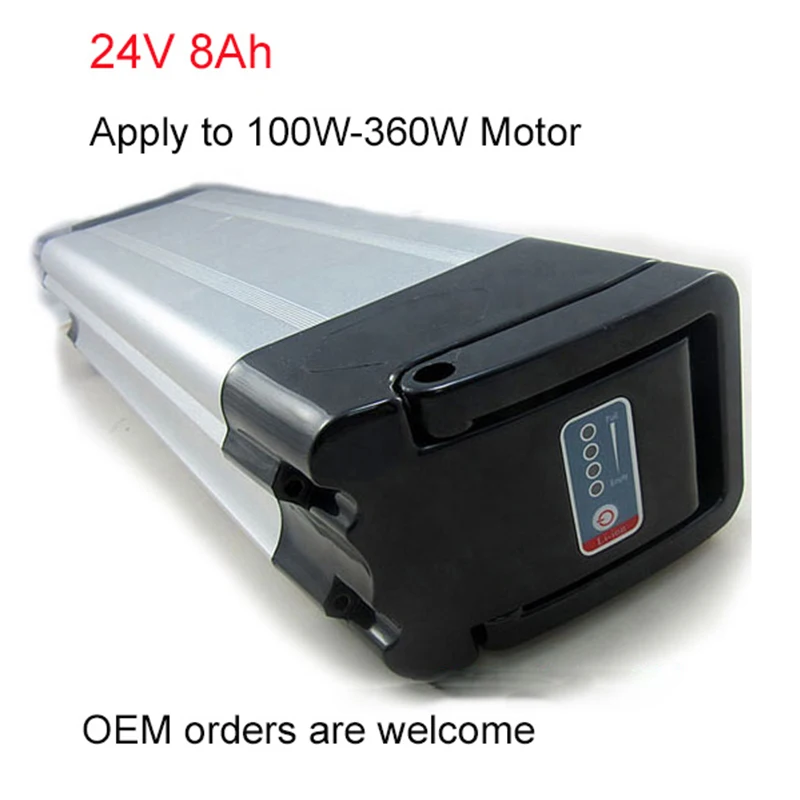 24V 8Ah 360W комплект литий ионных батарей для электровелосипеда Серебряная рыба Shimano