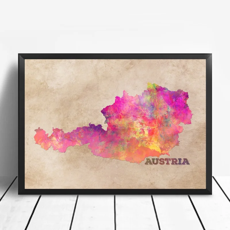 

Austria map Art Living Room Wall Art Picture Home Decor Canvas Painting 50x75cm