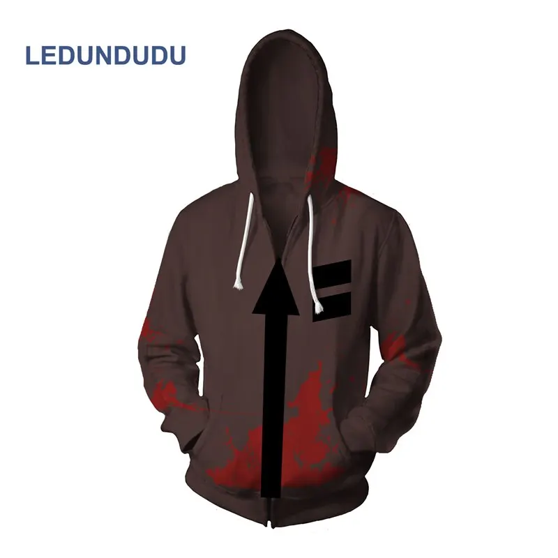 Angels of Death Isaac·Foster Zack Cosplay Costume Zipper Hoodie Sweatshirt Coat