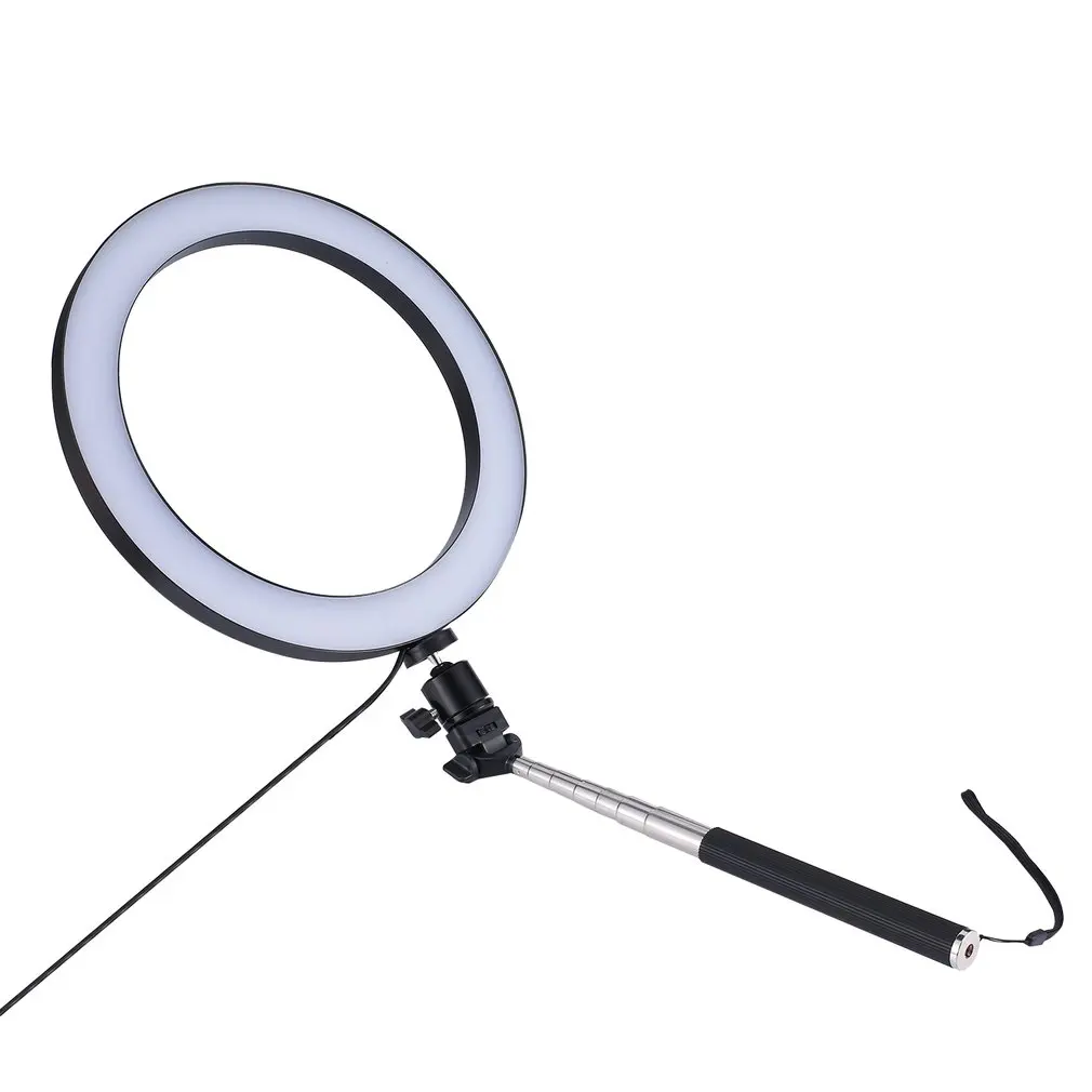 Dimmable LED Studio Camera Ring Light Photo Phone Video Light Annular Lamp With Tripods Selfie Stick Ring Fill Light For Canon