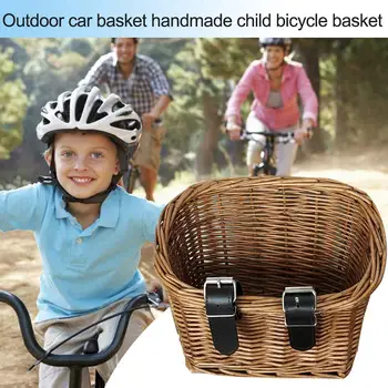 

Outdoor Environmentally Friendly Hand Woven Baskets Rattan Woven Children's Bicycle Baskets