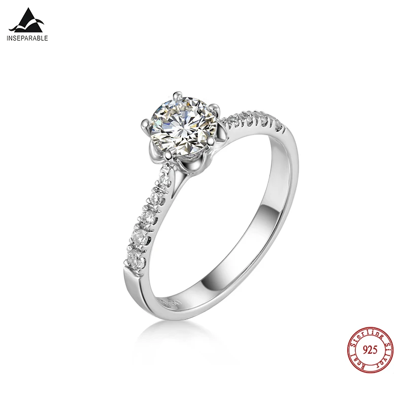 

Fashion 925 Sterling Silver Rings Luxury Wedding Jewelry Rings Engagement Ring For Women rings shape single stone new Love
