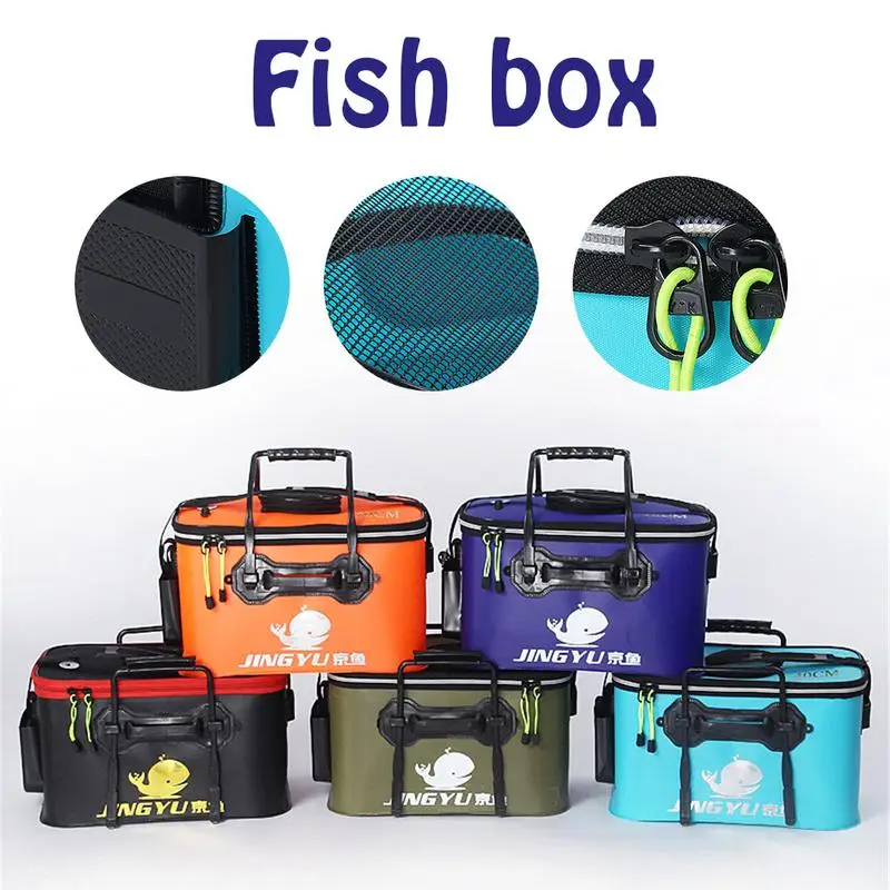 

2018 Folding Thickened Fishing Bucket Fish Protection Outer Bucket Multi-function Fishing Barrel Fishing Gear Ergonomic Design