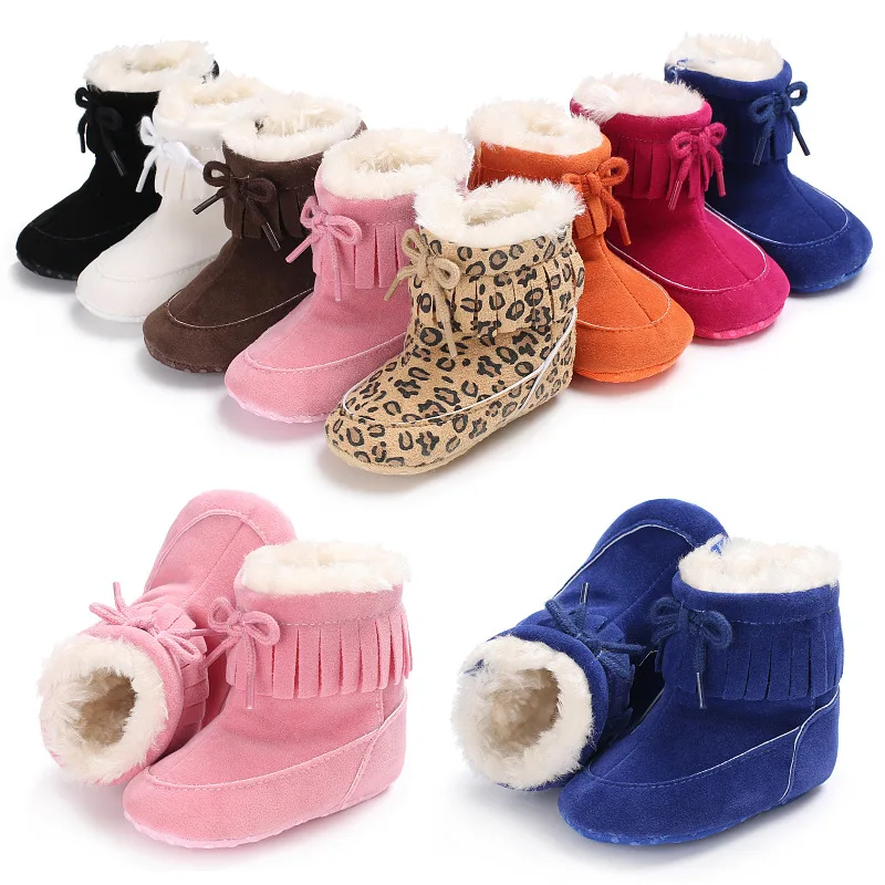 

Baby boots Keep Warm Winter Shoes girl boy Toddler Infant Snow Boots Soft Sole Booties Prewalker Bebe Warming Baby Shoes colors