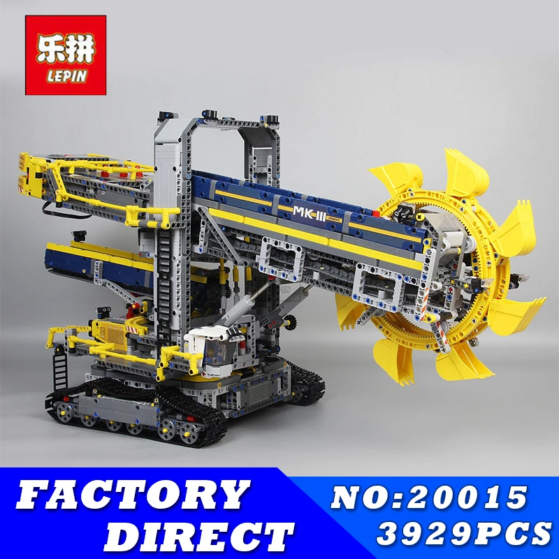 

LEPIN 20015 3929pcs Technic Series Bucket Wheel Excavator Model Building Blocks Bricks Compatible 42055 Toys Christmas Gifts
