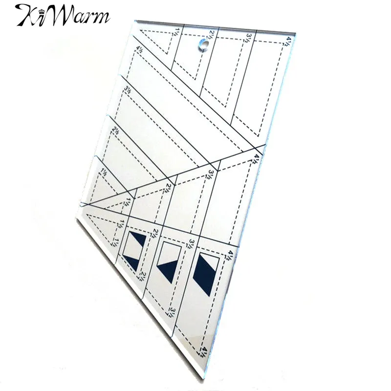 

Kiwarm Hot Transparent Quilting Sewing Patchwork Craft Scale Ruler Trapezoid Polygon Foot Ladder Tailor for Home Sewing Tools