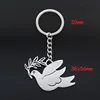 New Keychain 38x56mm Peace Dove With Olive Pendants DIY Men Car Key Chain Ring Holder Keyring Souvenir Jewelry Gift ► Photo 2/4