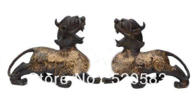 

Pair of Vintage Chinese Pure Bronze handcraft Pixiu Statue