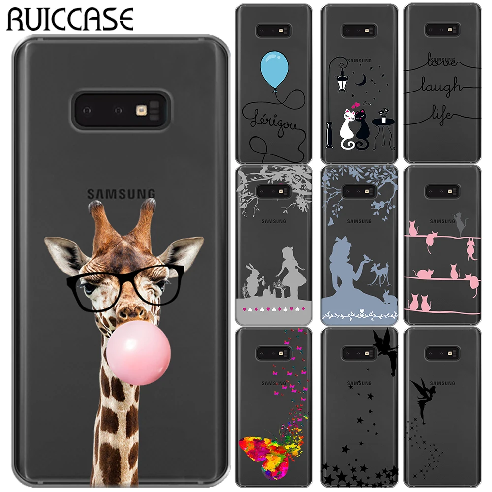 Силиконовый чехол для Samsung Galaxy A10 A30 A50 M10 M20 M30 S10E S10 Plus E Butterfly TinkerBell мягкий из ТПУ |