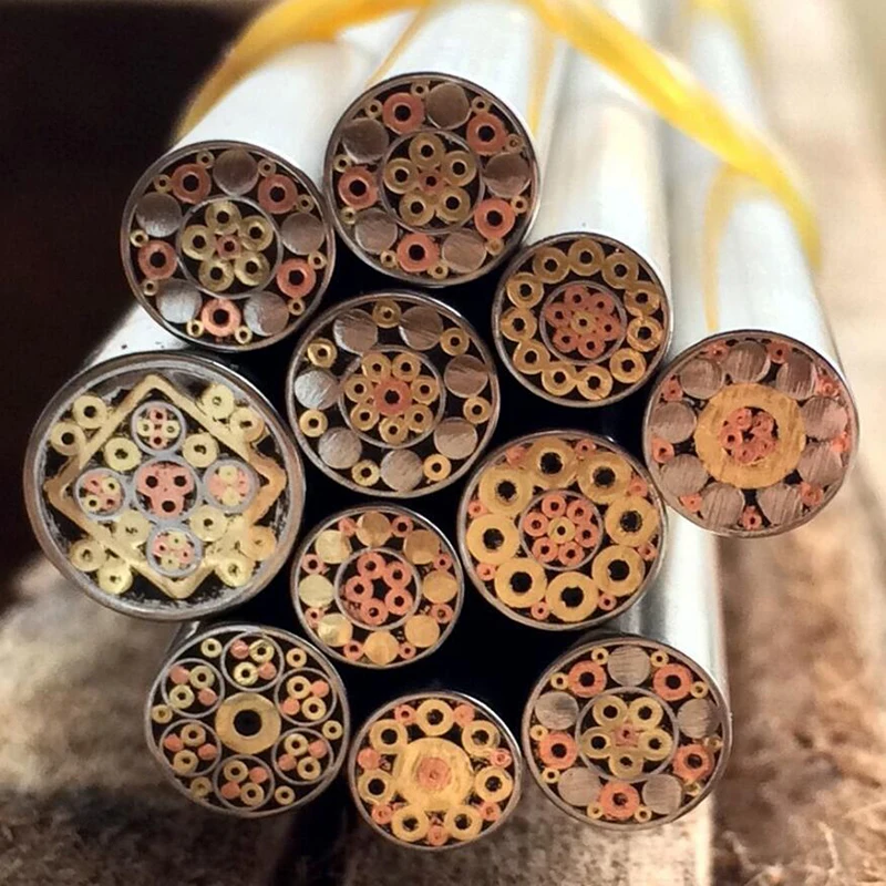 Knife DIY shank brass Mosaics Rivets 90mm length nail steel tube 6mm DIY knife handle screw More design exquisite style Knife DIY shank brass Mosaics Rivets 90mm length nail steel tube 6mm DIY knife handle screw More design exquisite style