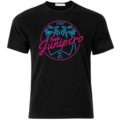 Футболка uomo Сан Junipero черное зеркало вдохновил серия ТВ personalizzabile | Мужская одежда