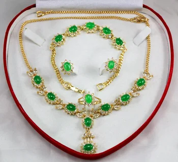 

shipping set 0041 zircon necklace, earing, bracelet , ring set