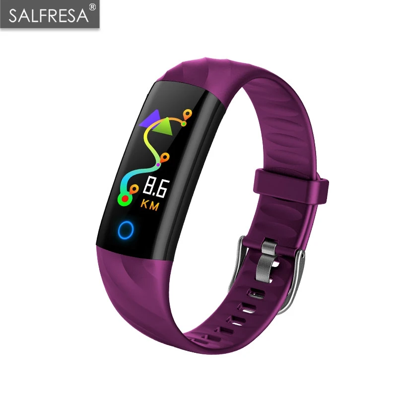 

Heart Rate Fitness Bracelet IP68 Waterproof SALFRESA Blood Pressure Oxygen Monitor Color Screen Activity Tracker Smart Band