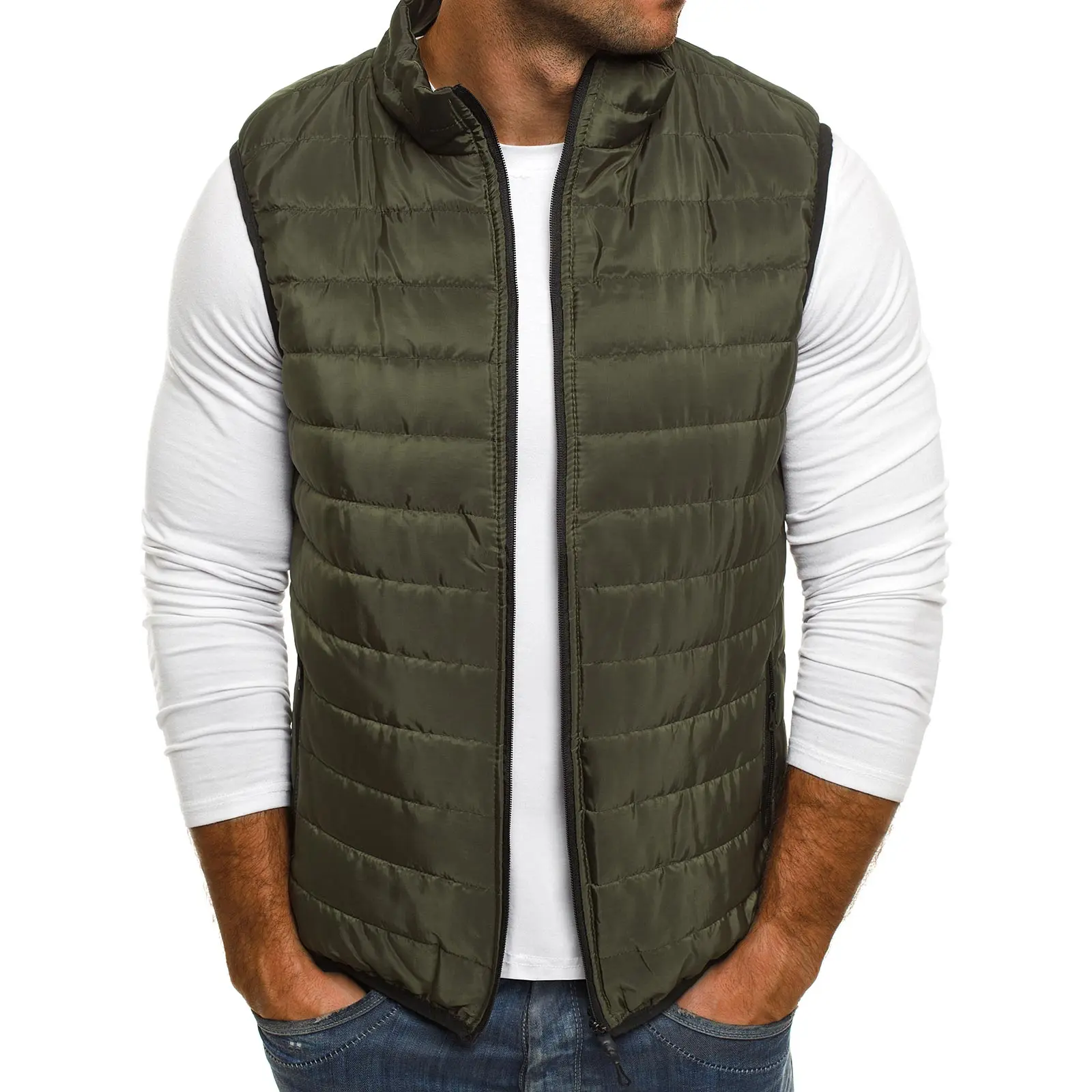 

ZOGAA 2019 Causal Zipper Duck Down Jacket Men Solid Simple Puffer Jacket Men 7 Colors