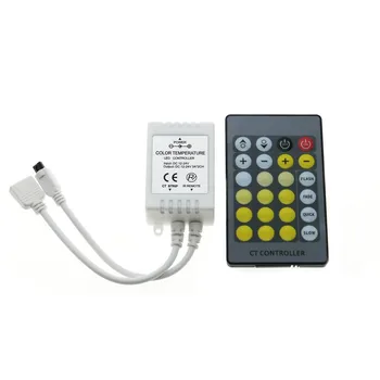 

DC12-24V 3A 24 Keys Smart Wireless Remote Control IR Controller for Double Colors Warm White White LED Strip Light Dimmer