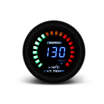 

12V car modified exhaust gas meter Digital display two in one 2 inch (52mm) With voltage display car instrument LED display