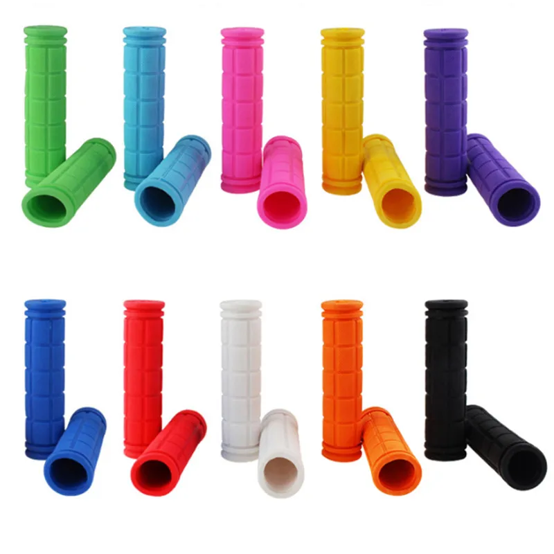 1 Pair Rubber Bicycle Handlebar Grip Mountain Bike Bicycle Soft Rubber Non-Slip Handlebar Bar End Grip Bicycle Accessories