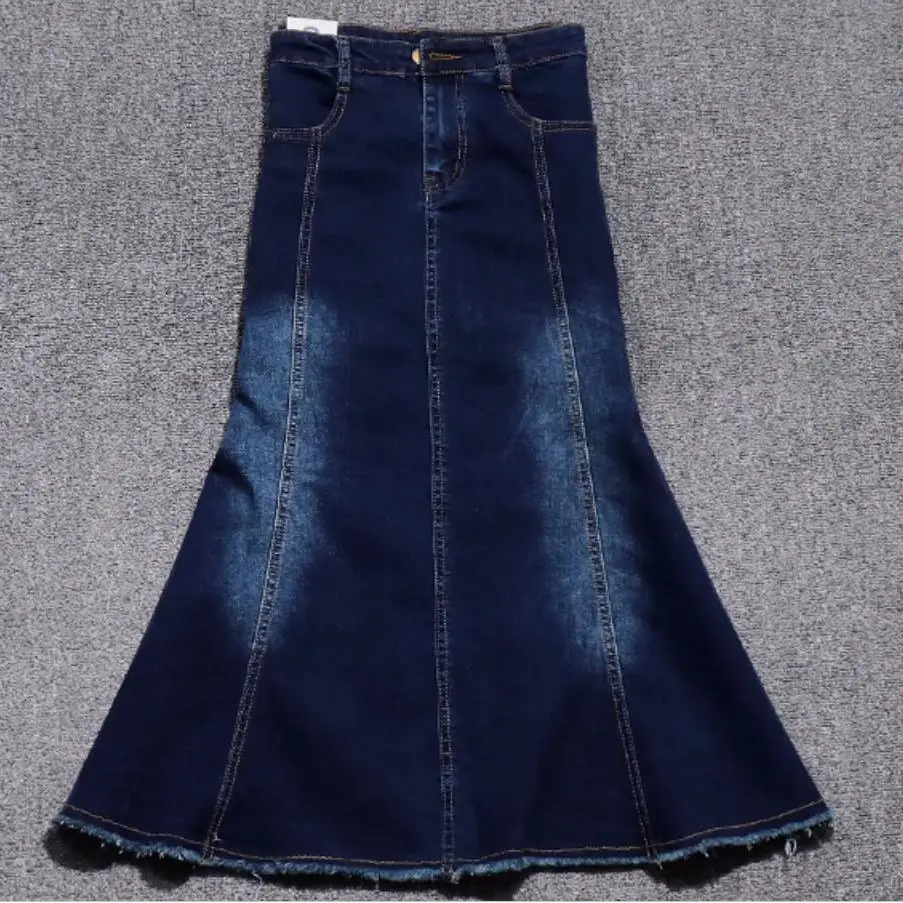 plus size 9XL!Denim skirt women spring temperament fashion high waist ...