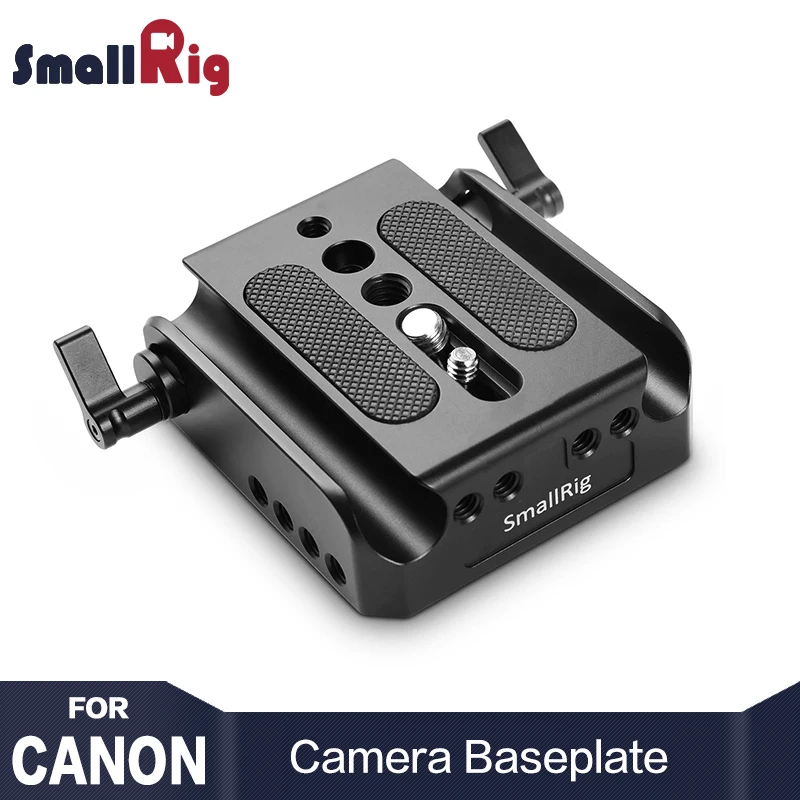 cheap SmallRig Camera Baseplate For Canon EOS C100 C100 Mark II C300 Mark II for Sony FS7 Baseplate with 15mm Rod Clamp 1740