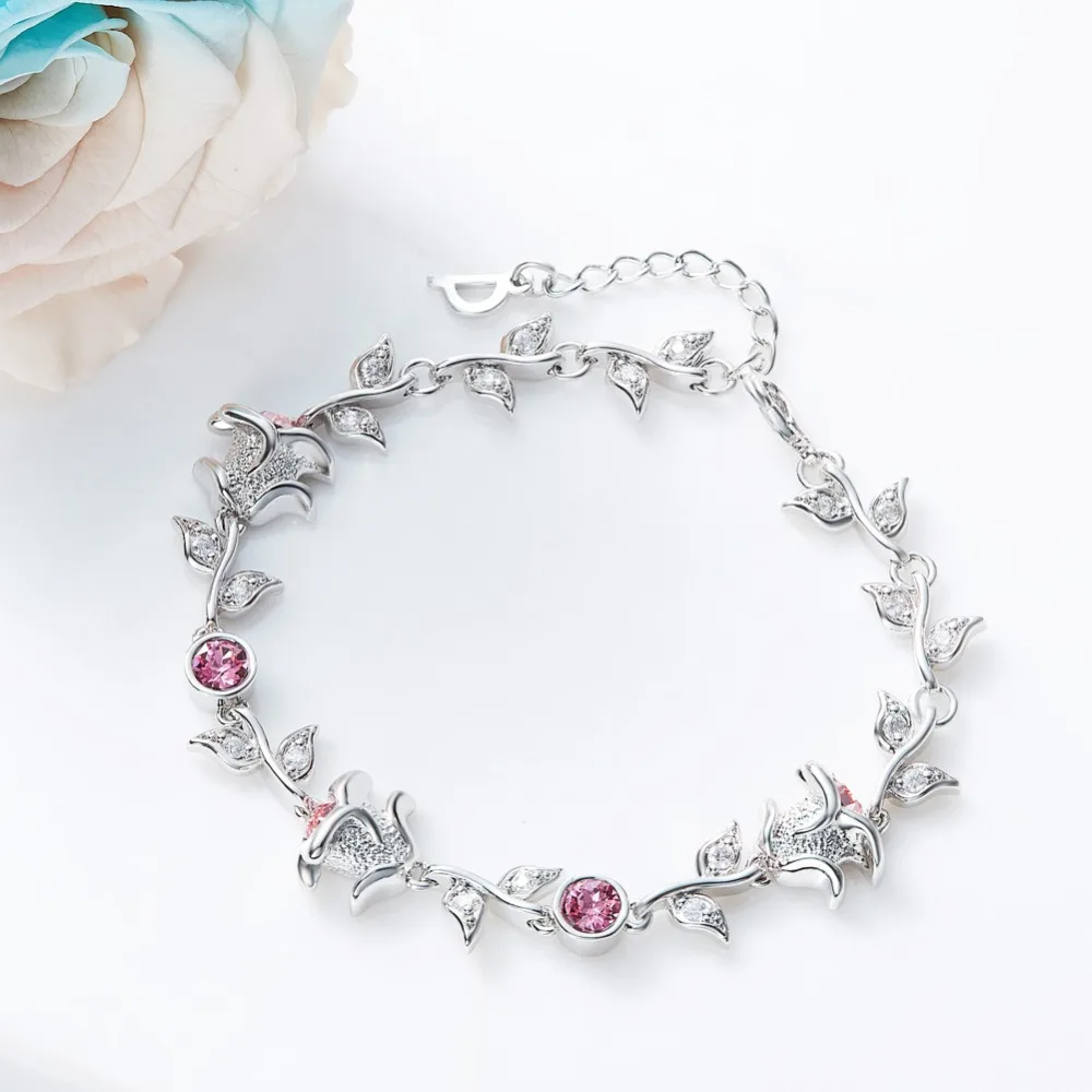Женские браслеты с кристаллами Swarovski CDE регулируемый браслет подвеской в виде