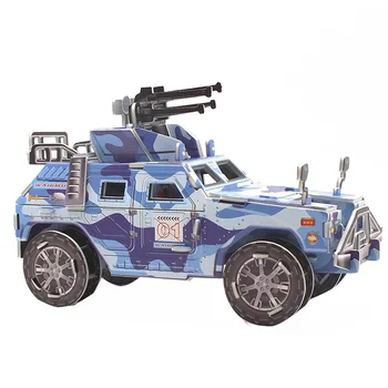 

3d Building Puzzles Gift For Children 3D Puzzle DIY Model Kids Toy Military Style Armored Car Puzzle Car Model Puzzle