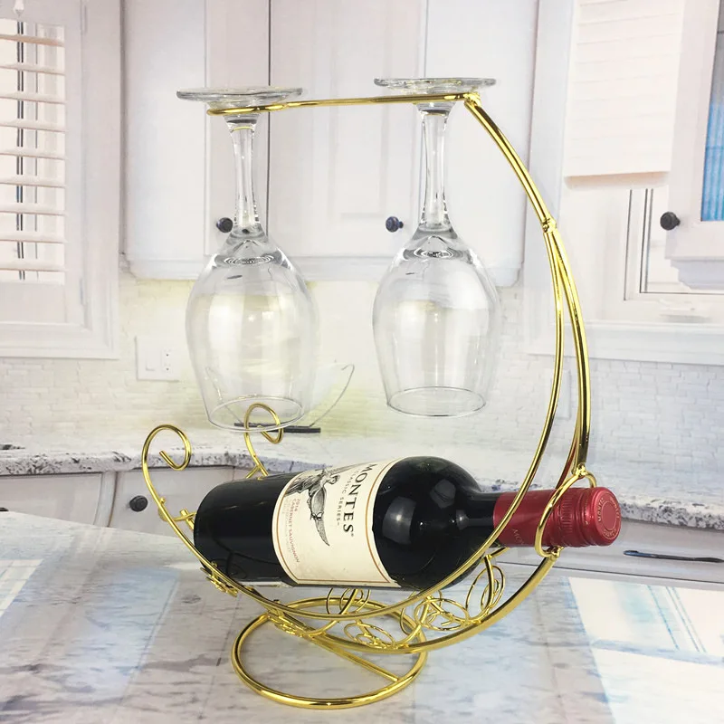 Duolvqi креативный металлический винный стеллаж, подвесной держатель для вина, подставка для бара, кронштейн для дисплея, Декор