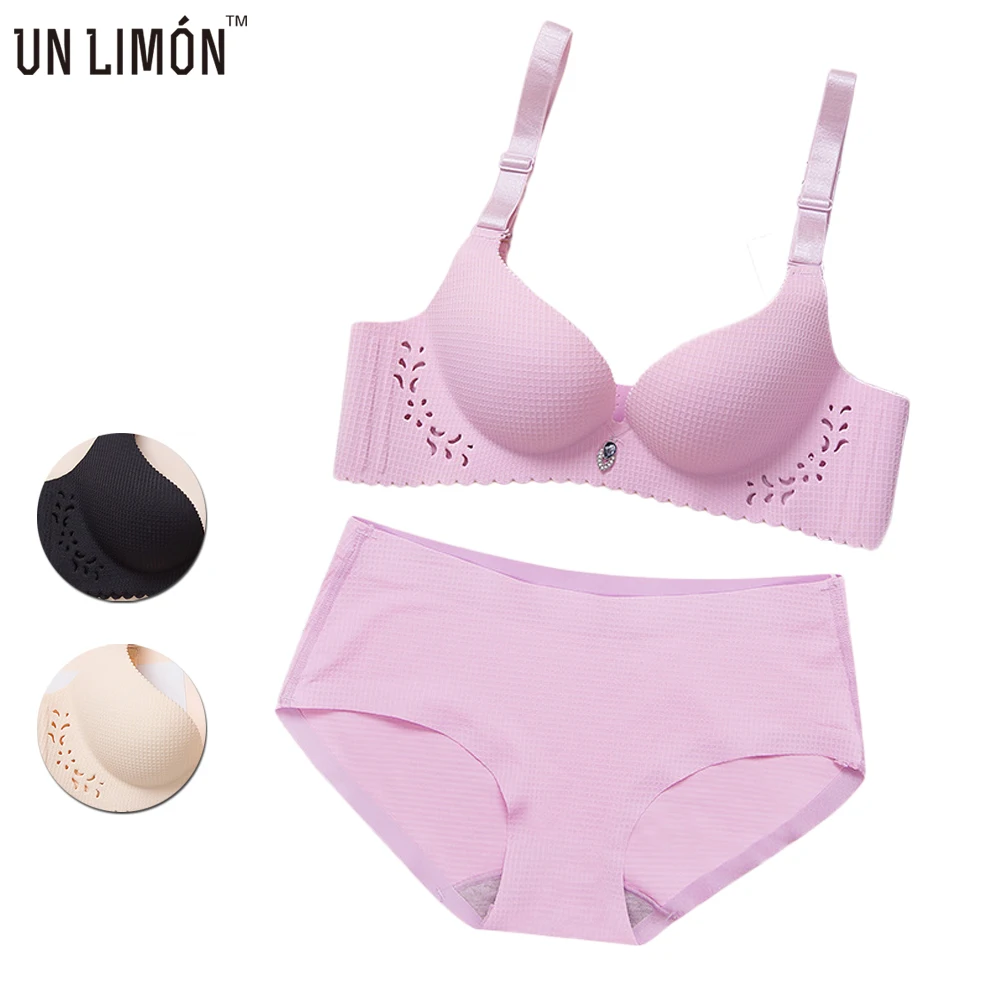 

UNLIMON Women Wireless Bras Sexy No Rims 13 Colors One-piece Seamless Push-up Unlined ABC Cups