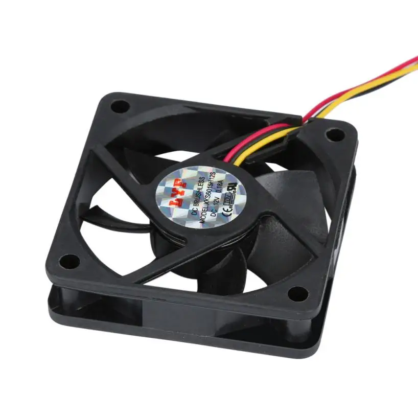 

Carprie New LYF DC 12V 3Pin 60X60*15mm PC CPU Case Cooling Fan Big Airflow Heatsink drop ship 17oct13