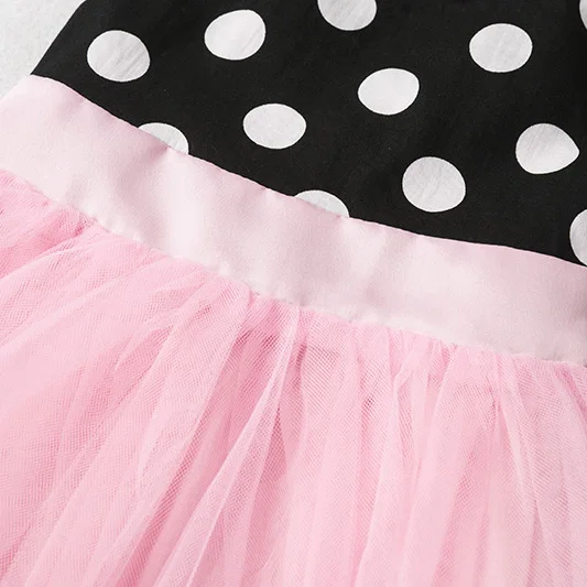 Комплекты с платьем с Минни Маус для девочек, балетный Пасхальный маскарадный костюм принцессы, платья, платье-пачка в горошек+ повязка на голову, Vestidos, для От 2 до 7 лет
