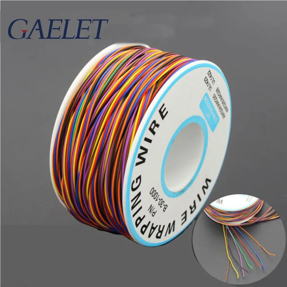 

Wrapping Tinned Copper Solid PVC 265m 8 Colors 30AWG Wireinsulation Single Strand Copper Cable Ok Wire Electrical Wire ZK30