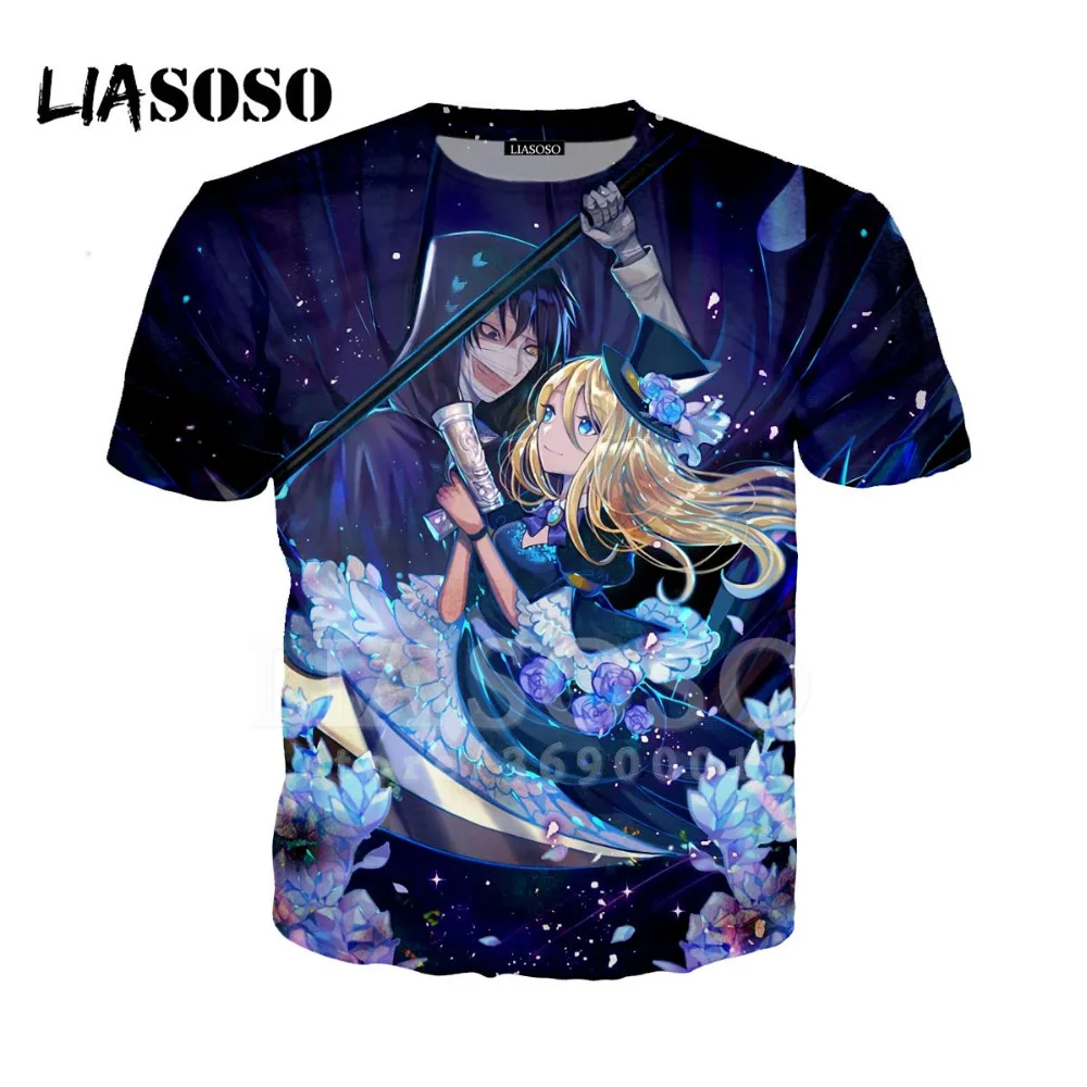 

LIASOSO 3D Print Women Men Tshirt Summer Anime Angels of Death Isaac Foster Zack Rachel T-shirt Pullover Cool O-NECK TOPS X1297