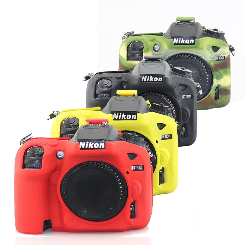 

Simulation texture Soft Silicone Skin Case Camera Body Cover Protector Bag For Nikon D7200 D7100 Camera Bag