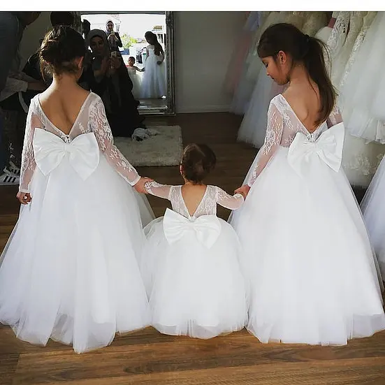 white toddler flower girl dresses