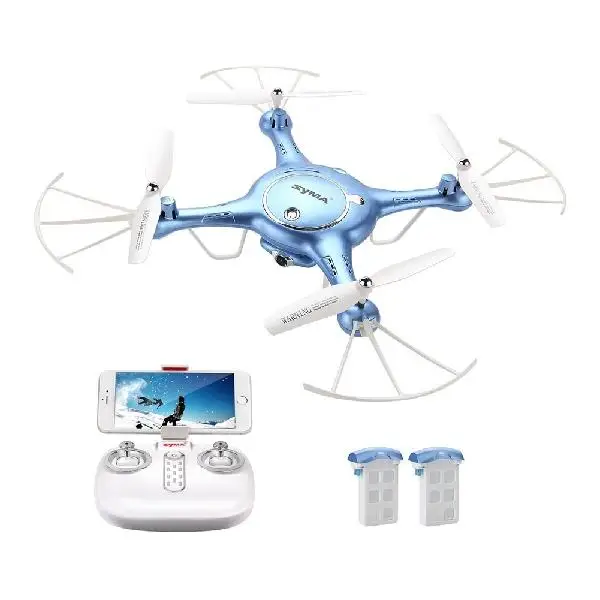 SYMA X5UW Двойной аккумулятор RC Квадрокоптер HD аэрофотосъемка беспилотный самолет игрушки - Цвет: blue