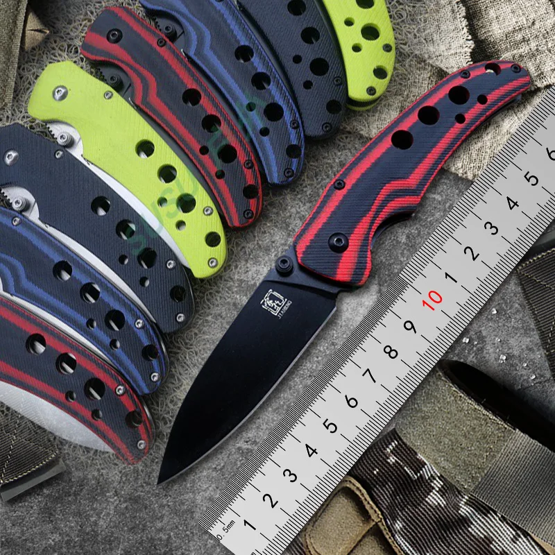 

SF JH10 G10 Handle 60HRC D2 blade ball bearing Folding knife Survival tactical Camping hunting Pocket knives EDC tools