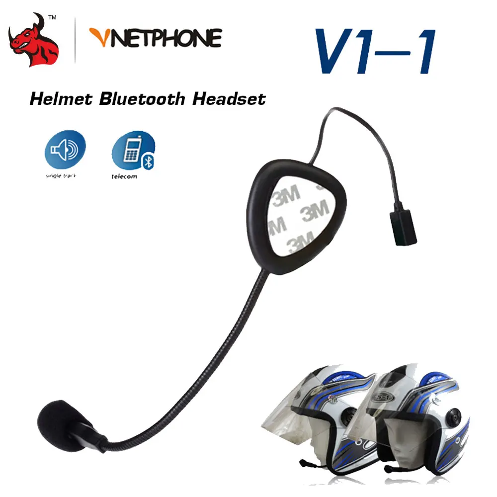 VNETPHONE 10M Motorcycle Helmets Bluetooth Hands Free Headset Mono Wireless Headphone with