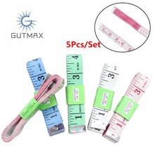 5 шт. портной ленты измерения 150 см/6" рулетка для измерения размеров тела мягкая плоская швейная линейка метр швейная измерительная лента случайный цвет HY74