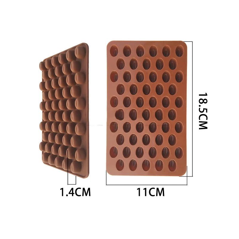 55-Cavity  Silicone Mini Coffee Beans Chocolate Sugar Candy Mold Mould Cake Decord