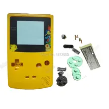 Игровой корпус, желтая цветная оболочка, чехол для Gameboy, цветные, подходят для Nintendo dogbc, запасные части с X/Y отвертки, подарок для мальчика
