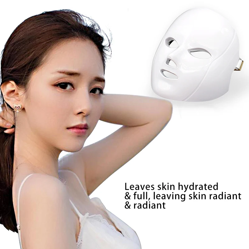

Face Care Whitening Skin Rejuvenation Beauty Spa Instrument LED Facial Mask Machine 7 Colors Photon Light Therapy Acne Treatment