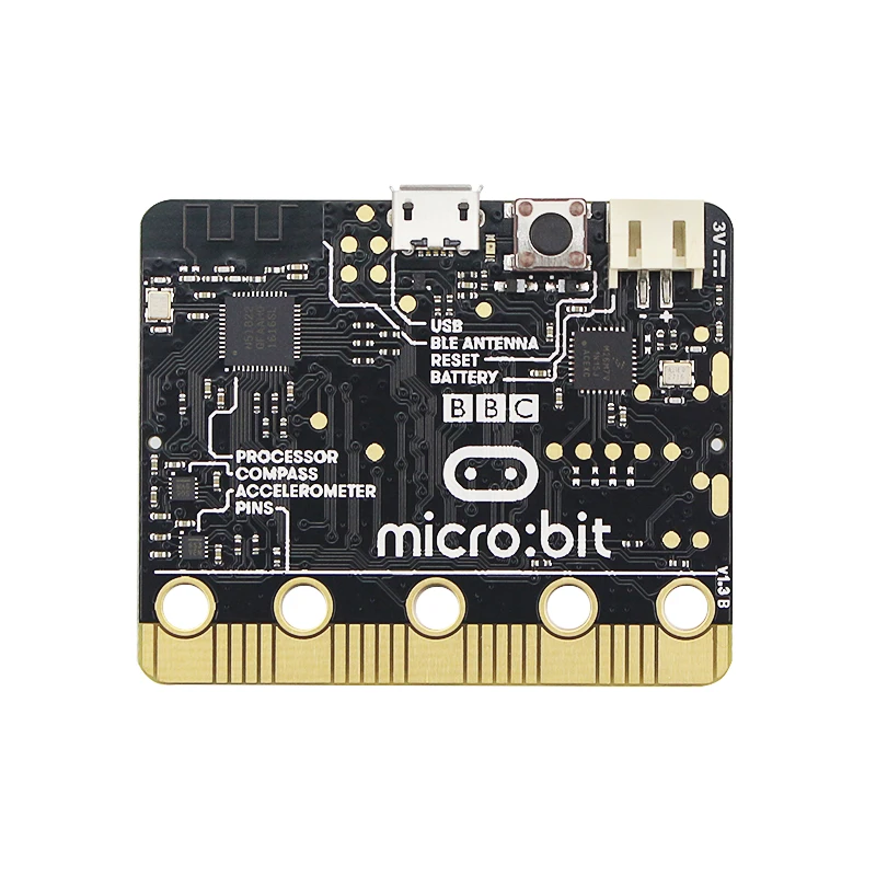 BBC micro: бит V1.3B nRF51822 KL26Z 256кб флэш-Cortex-M0 компьютер+ батарейный блок+ USB кабель для зарядки для обучения программированию