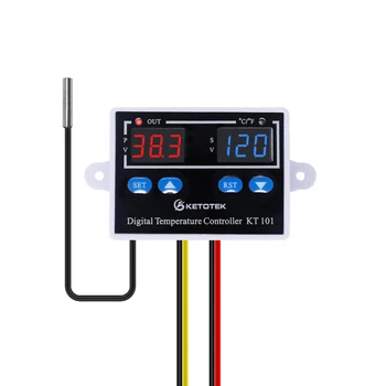 

KT101 Digital Thermostat C/F Temperature Controller Regulator Direct Output 10A Termostat Temp Control Switch