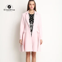 Luxury Brand Wool Coat EE European Wool Cashmere Long Coat Winter Pink Women Coat